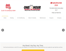 Tablet Screenshot of onehourkc.com